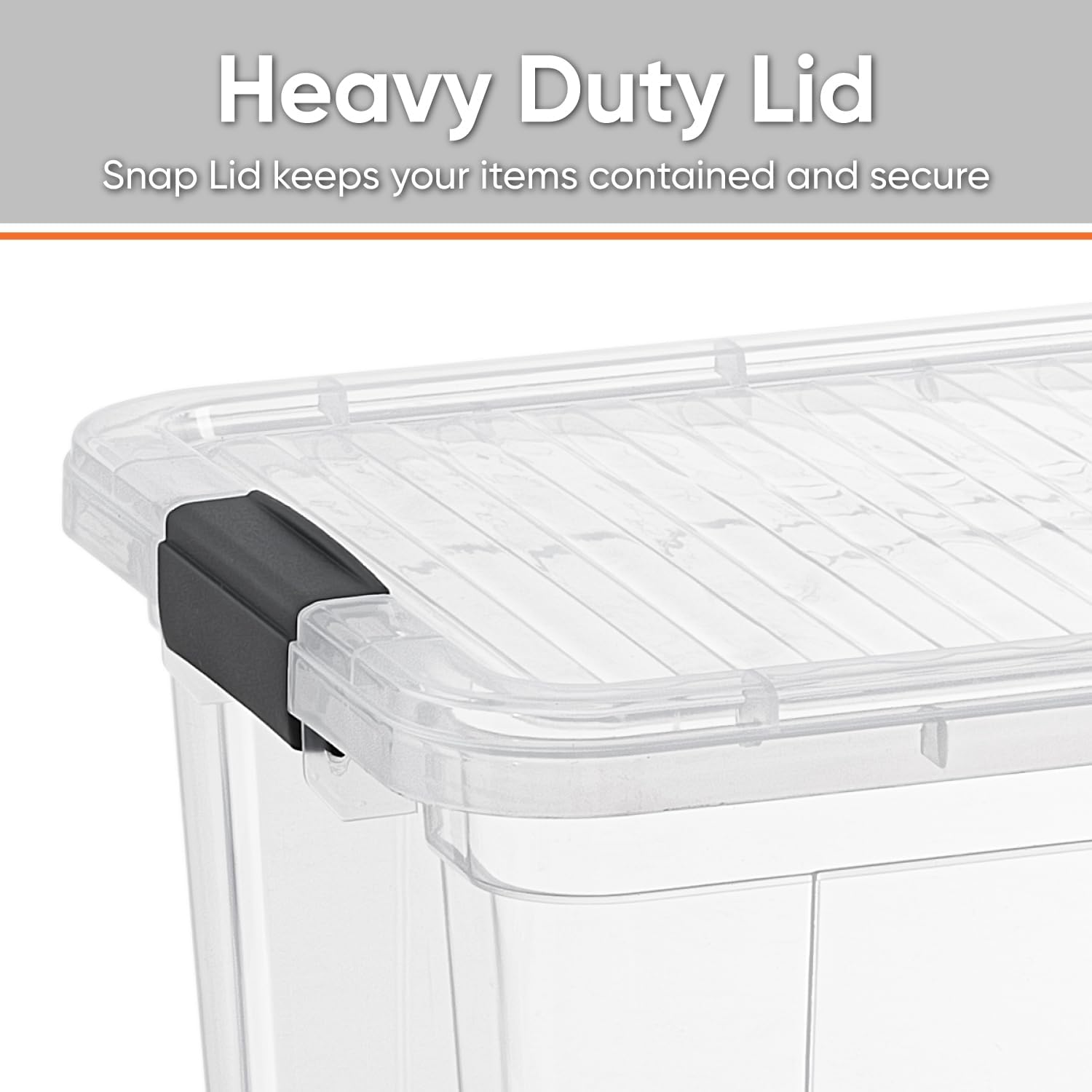 Clear Storage Boxes with Lids, 20 Quart Plastic Container Bins for Organizing, Stackable Crates, BPA Free, Non Toxic, Odor Free, Organizers for Home, Office, School, and Dorm - Image 3