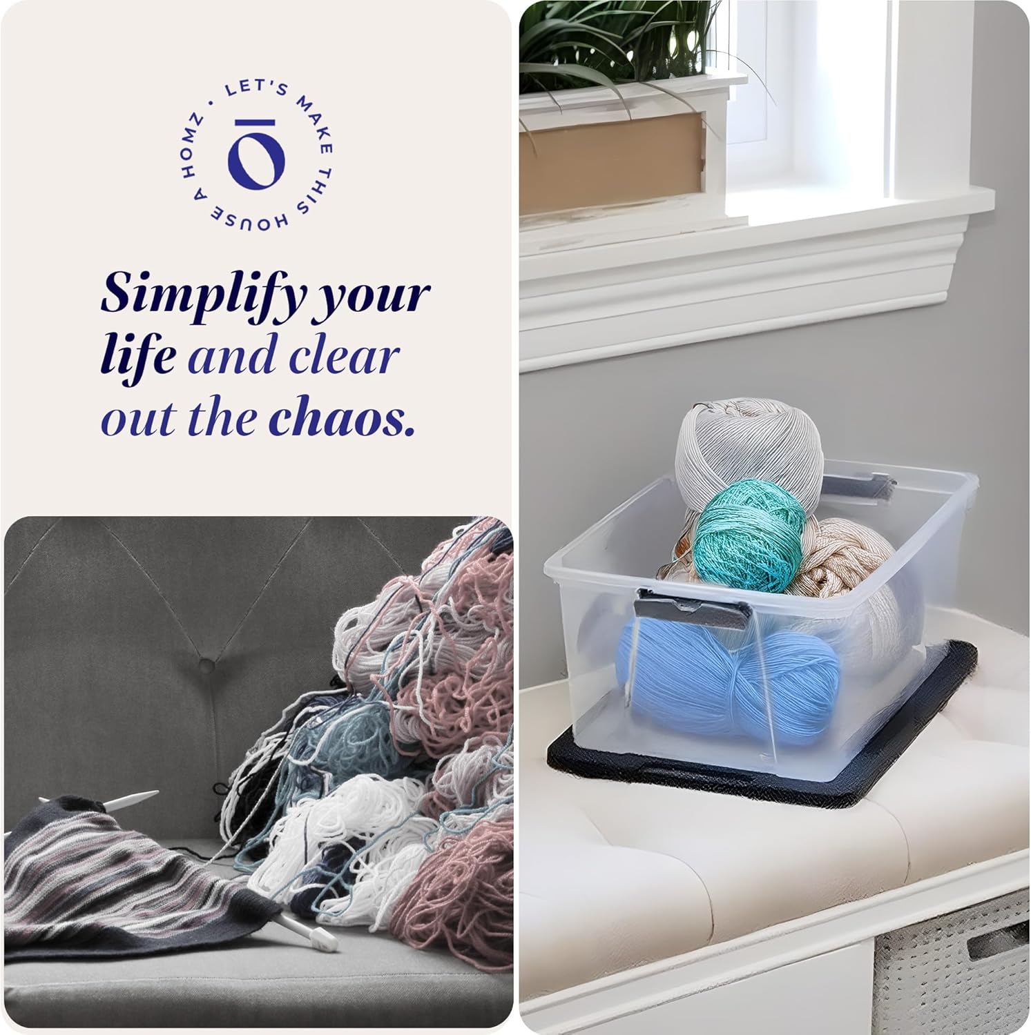 4-Pack Secure Latch, Clear Plastic Storage Organizer Bins, 15 Quart, Gray Lid - Stackable Container Boxes for Bedroom, Bathroom, Garage, and Office Organization - Image 6