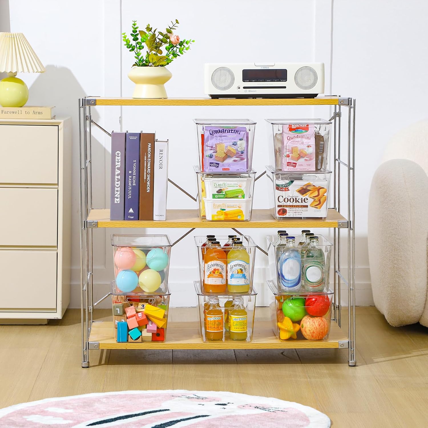 6 Pack Clear Storage Bins with Lids, 7 Quart Stackable Storage Boxes for Storage and Organization, Plastic Storage Containers with Lids, Plastic Bins with Handles for Office, Bedroom, Study Room - Image 7